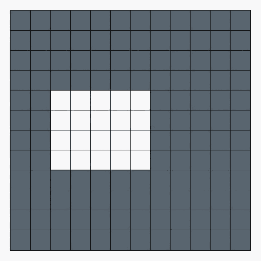 模式図。冷凍庫の庫内を俯瞰した図。断熱容器が庫内の一角を占めている。